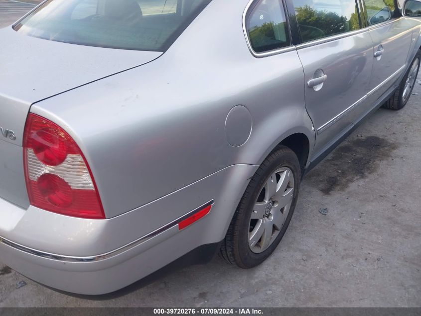 2002 Volkswagen Passat Glx VIN: WVWRH63B72E208690 Lot: 39720276