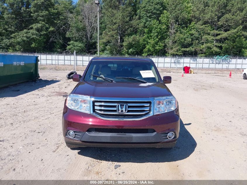 2012 Honda Pilot Ex-L VIN: 5FNYF3H56CB036851 Lot: 39720283