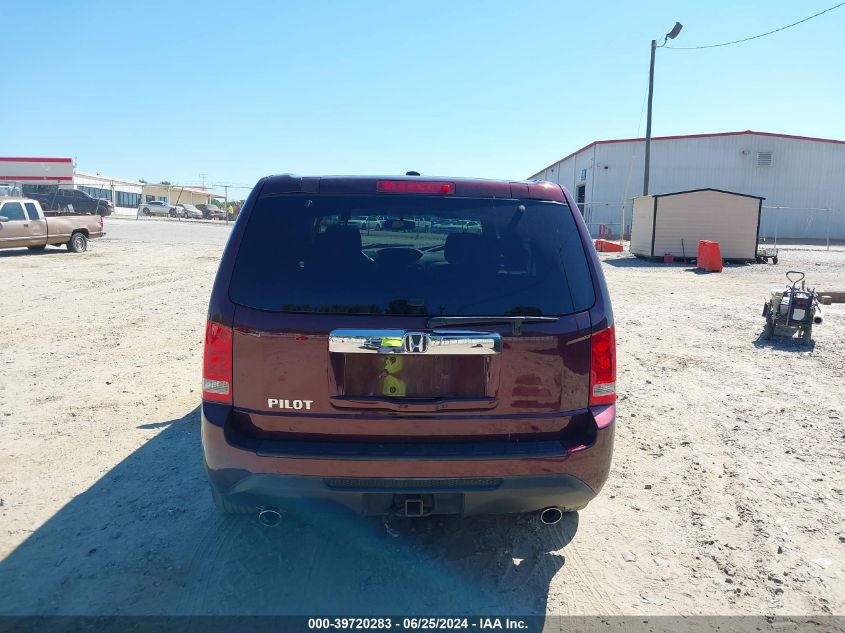 2012 Honda Pilot Ex-L VIN: 5FNYF3H56CB036851 Lot: 39720283