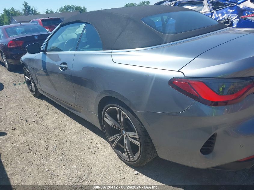 2021 BMW 430I VIN: WBA23AT04MCG20923 Lot: 39720412