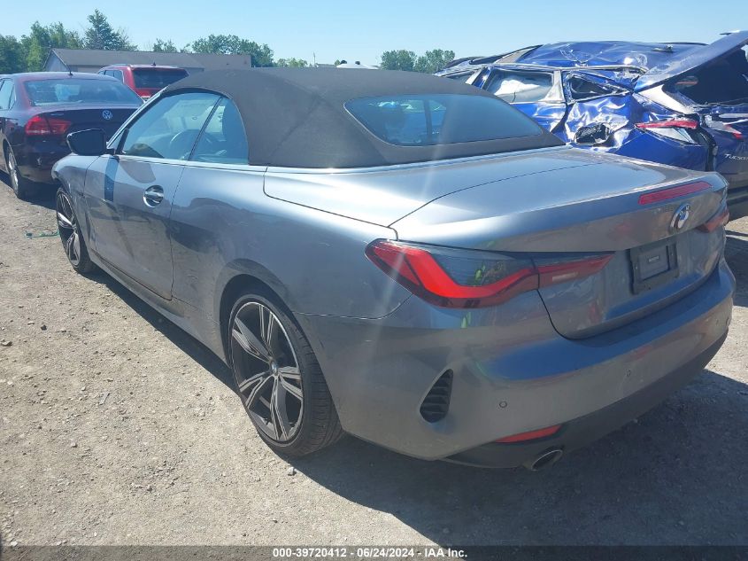 2021 BMW 430I VIN: WBA23AT04MCG20923 Lot: 39720412