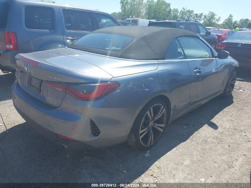 2021 BMW 430I VIN: WBA23AT04MCG20923 Lot: 39720412