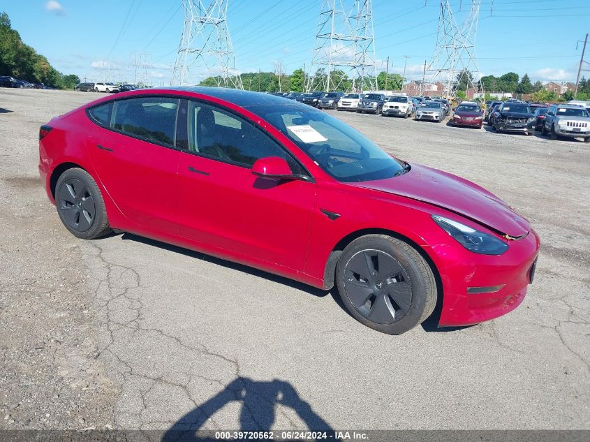 2022 Tesla Model 3 Long Range Dual Motor All-Wheel Drive VIN: 5YJ3E1EB6NF185954 Lot: 39720562