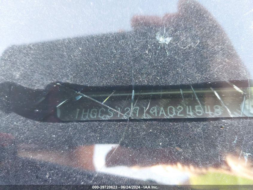 2009 Honda Accord 2.4 Ex VIN: 1HGCS12719A024548 Lot: 39720623