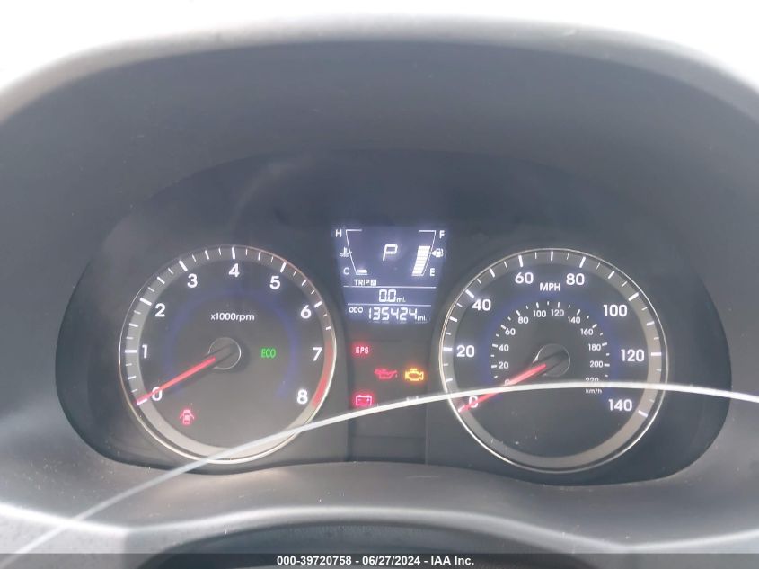 2013 Hyundai Accent Gls/Gs VIN: KMHCT4AE7DU489321 Lot: 39720758