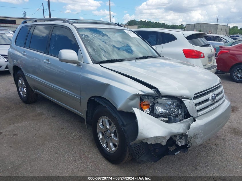 2006 Toyota Highlander V6 VIN: JTEGP21A860116824 Lot: 39720774