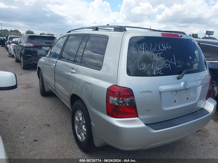 2006 Toyota Highlander V6 VIN: JTEGP21A860116824 Lot: 39720774