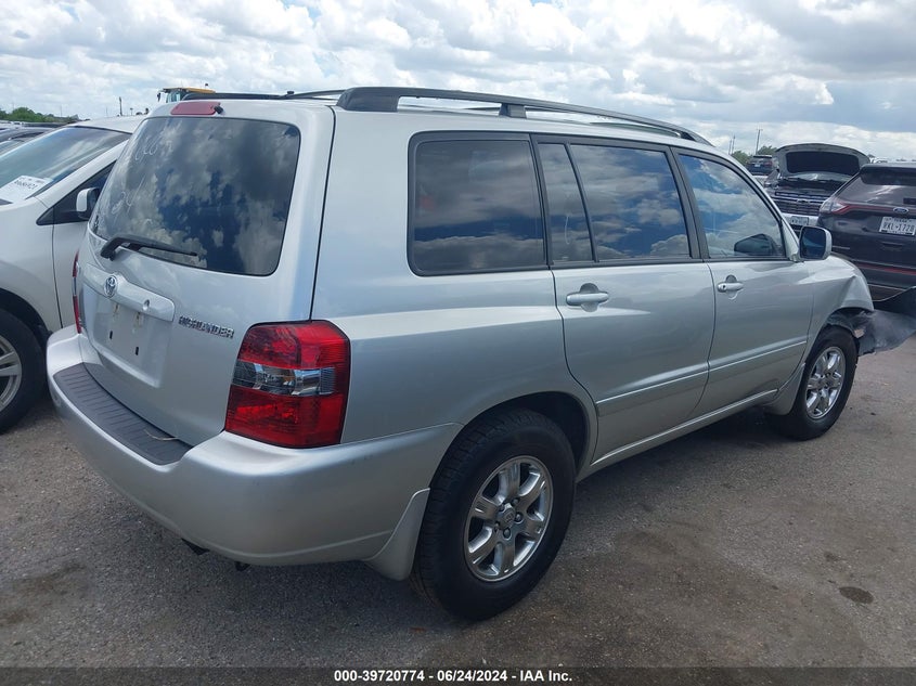 2006 Toyota Highlander V6 VIN: JTEGP21A860116824 Lot: 39720774