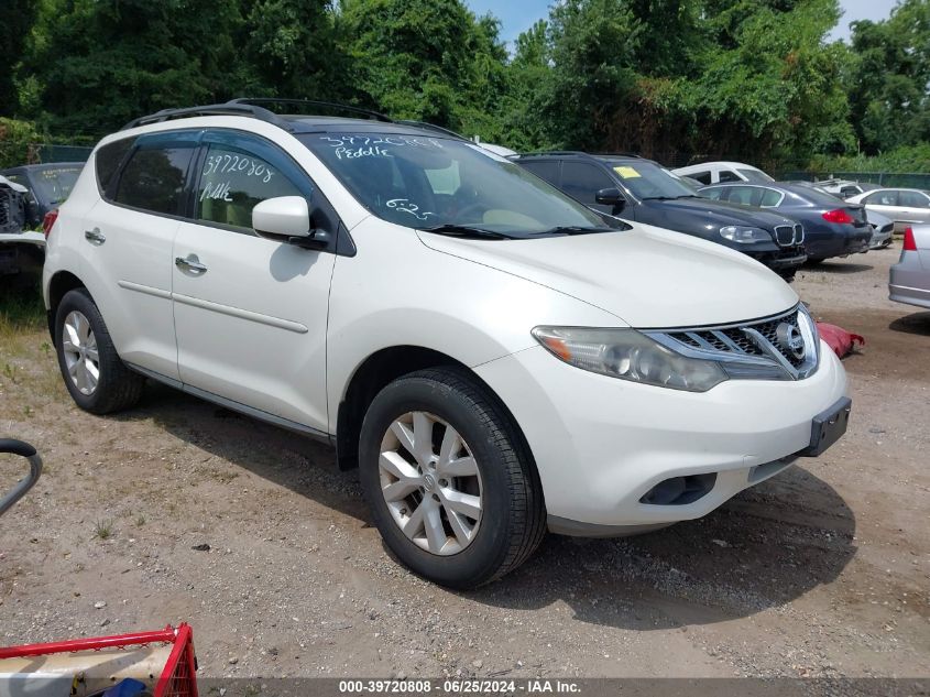 2013 Nissan Murano Sl VIN: JN8AZ1MW1DW312026 Lot: 39720808