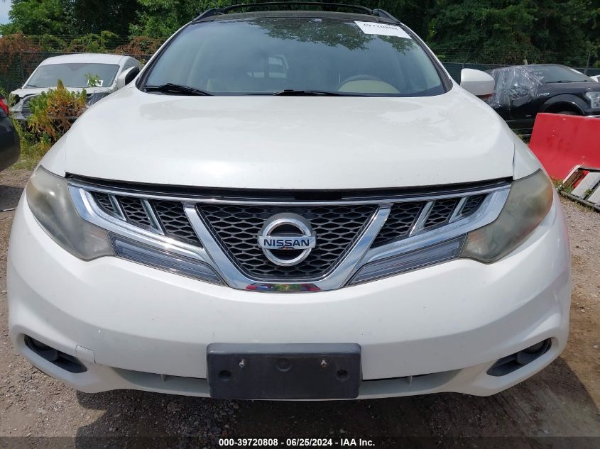 2013 Nissan Murano Sl VIN: JN8AZ1MW1DW312026 Lot: 39720808