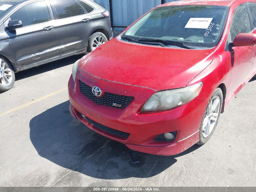 2009 Toyota Corolla Xrs VIN: 1NXBE40E29Z003058 Lot: 39720894