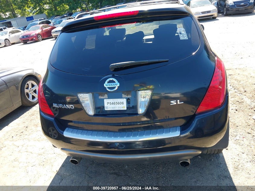 2007 Nissan Murano Sl VIN: JN8AZ08T07W502088 Lot: 39720957