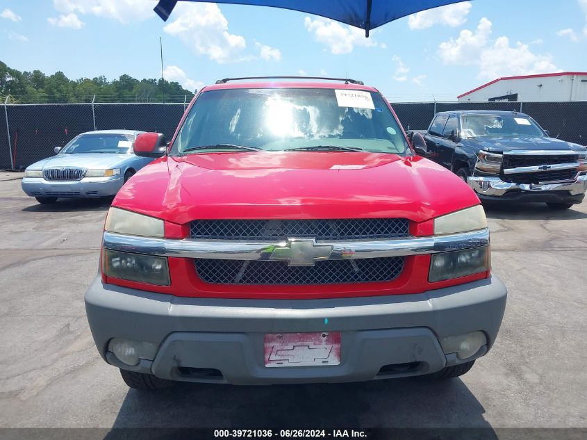 2002 Chevrolet Avalanche 1500 VIN: 3GNEK13T92G158001 Lot: 39721036