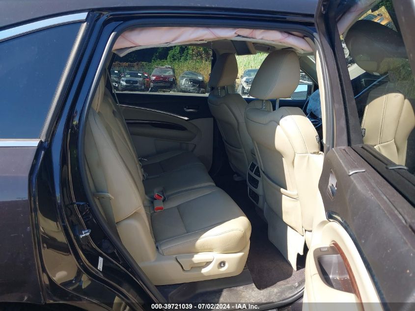 2017 Acura Mdx Technology Entertainment Pkgs VIN: 5FRYD4H7XHB015049 Lot: 39721039