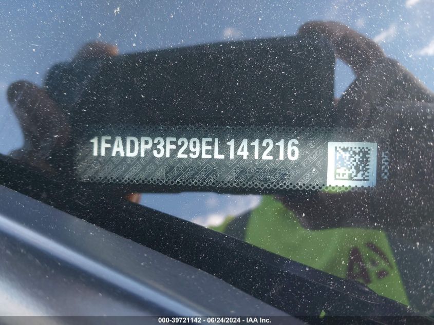 2014 Ford Focus Se VIN: 1FADP3F29EL141216 Lot: 39721142