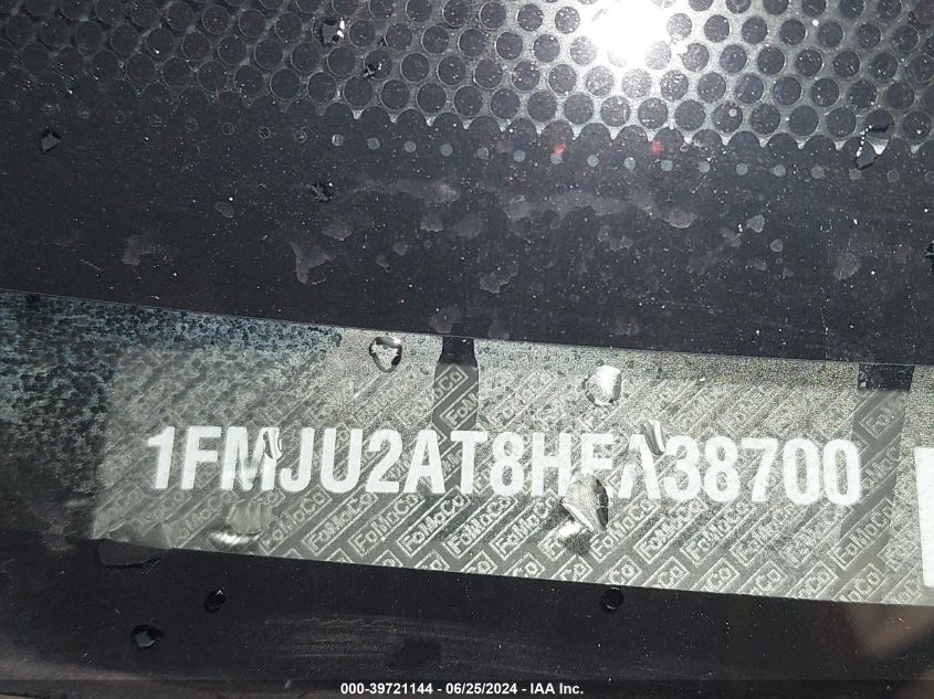 2017 Ford Expedition Limited VIN: 1FMJU2AT8HEA38700 Lot: 39721144