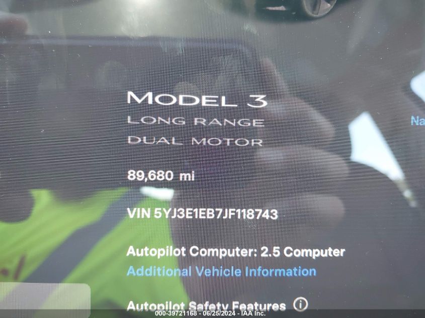 2018 TESLA MODEL 3 - 5YJ3E1EB7JF118743