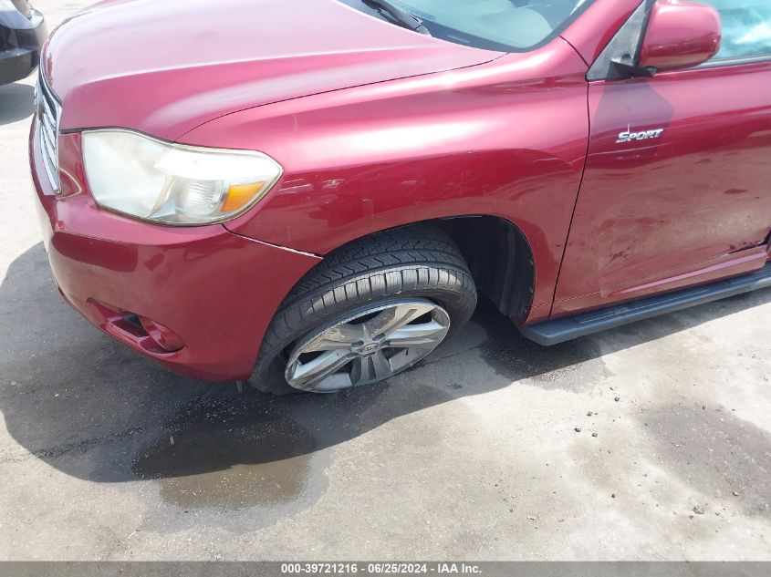 2008 Toyota Highlander Sport VIN: JTEES43A582052618 Lot: 39721216