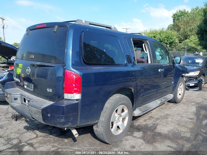 2006 Nissan Armada Se/Le VIN: 5N1AA08B26N718485 Lot: 39721251