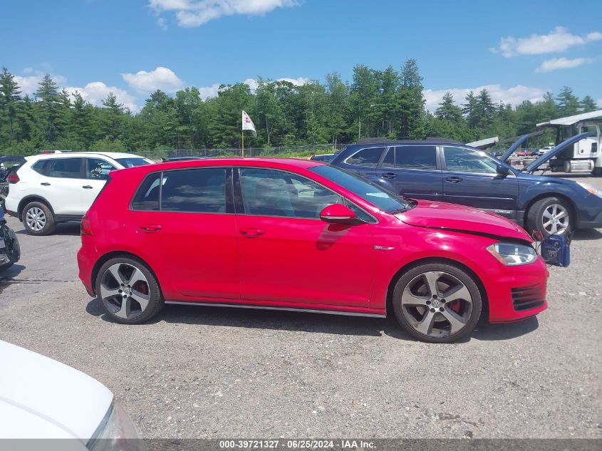 2017 Volkswagen Golf Gti Autobahn 4-Door/S 4-Door/Se 4-Door/Sport 4-Door VIN: 3VW4T7AU6HM048420 Lot: 39721327