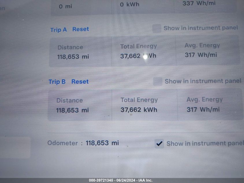 2019 Tesla Model S 100D/75D/Long Range/Standard Range VIN: 5YJSA1E29KF339561 Lot: 39721345