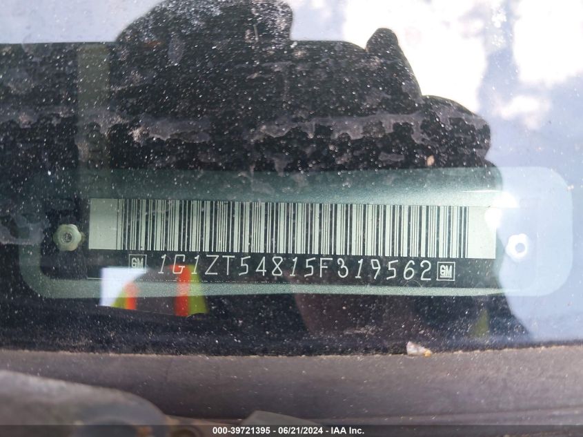 2005 Chevrolet Malibu Ls VIN: 1G1ZT54815F319562 Lot: 39721395
