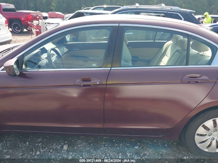 2010 Honda Accord 2.4 Lx VIN: 1HGCP2F36AA175453 Lot: 39721469