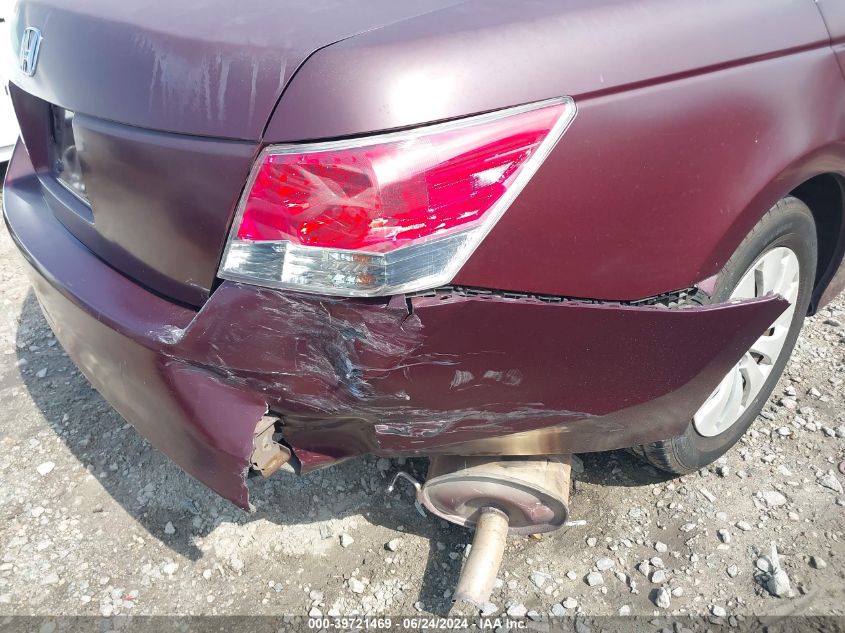 2010 Honda Accord 2.4 Lx VIN: 1HGCP2F36AA175453 Lot: 39721469