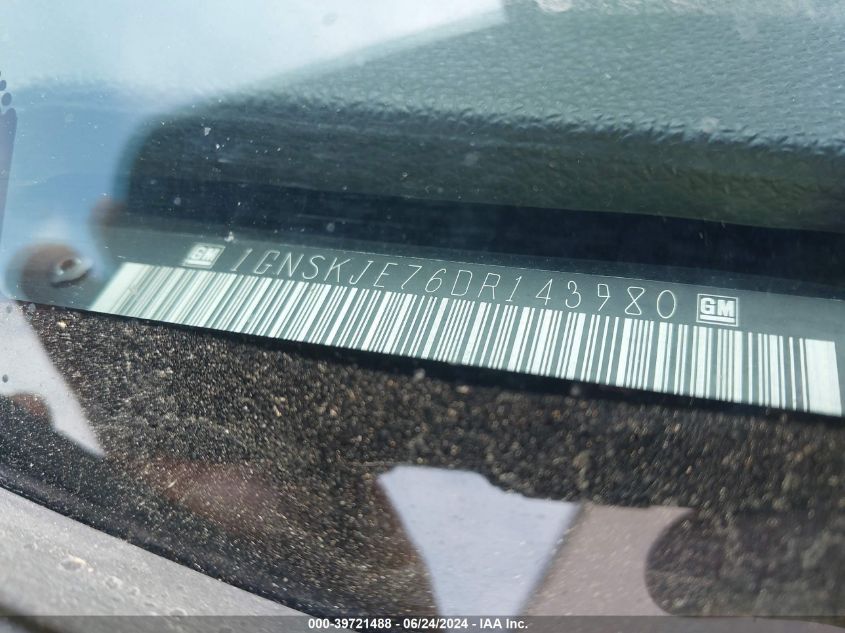 2013 Chevrolet Suburban 1500 Lt VIN: 1GNSKJE76DR143980 Lot: 39721488