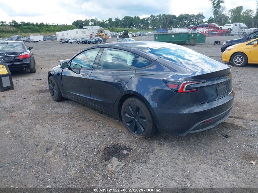 2024 TESLA MODEL 3 REAR-WHEEL DRIVE - 5YJ3E1EA5RF761952