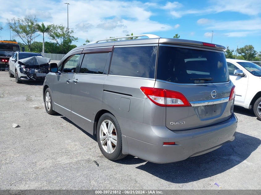 2012 Nissan Quest Sl VIN: JN8AE2KP9C9046331 Lot: 39721612