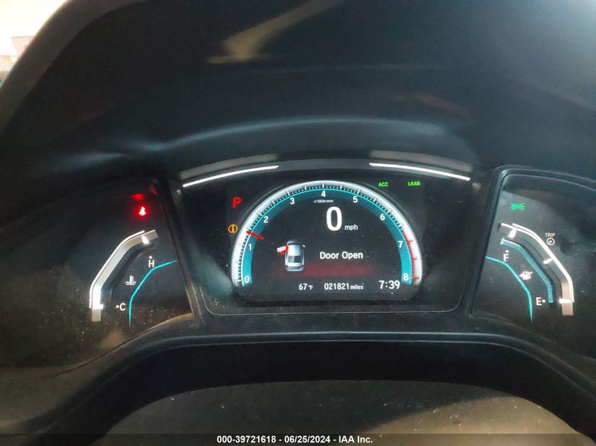 2019 Honda Civic Lx VIN: 2HGFC2F6XKH501700 Lot: 39721618