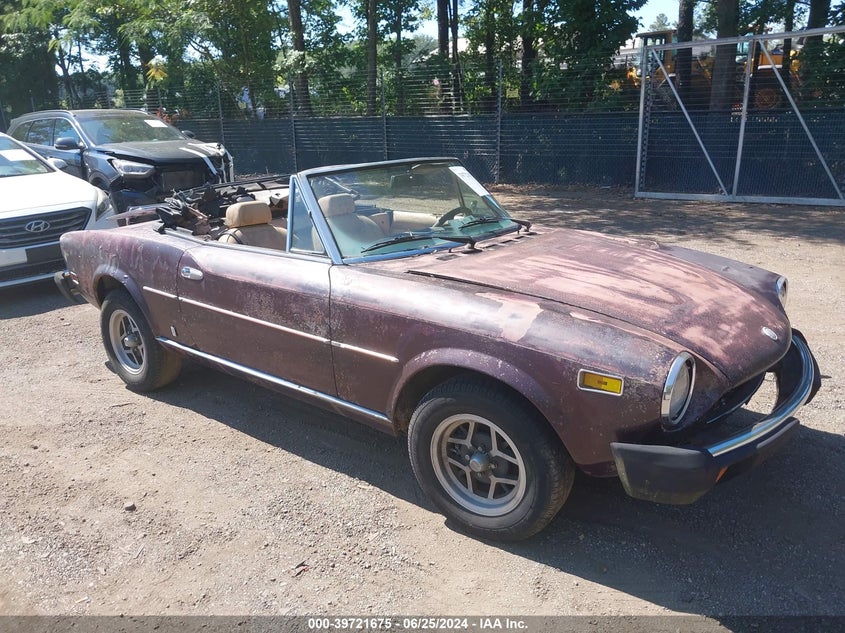 1978 Fiat 124 Spider VIN: 124CS10138284 Lot: 39721675
