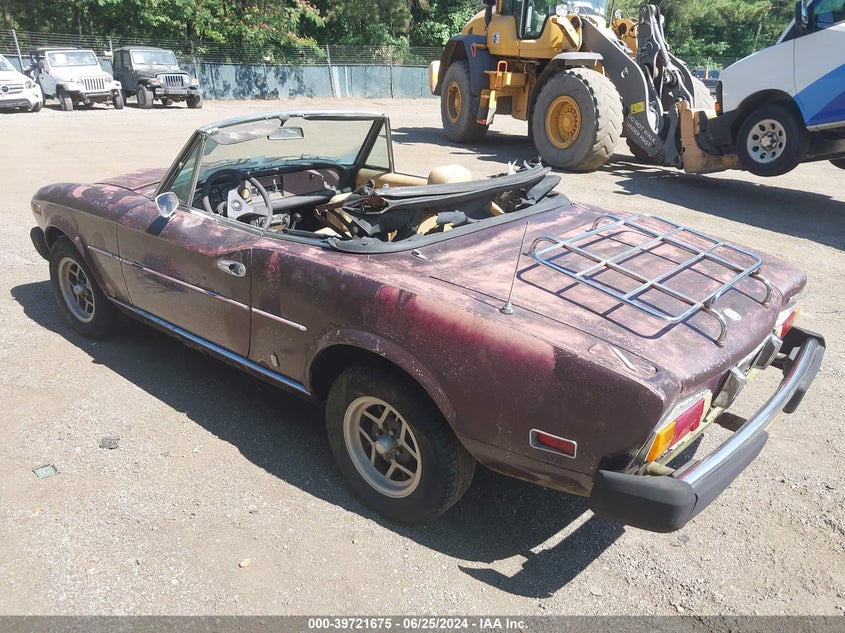 1978 Fiat 124 Spider VIN: 124CS10138284 Lot: 39721675