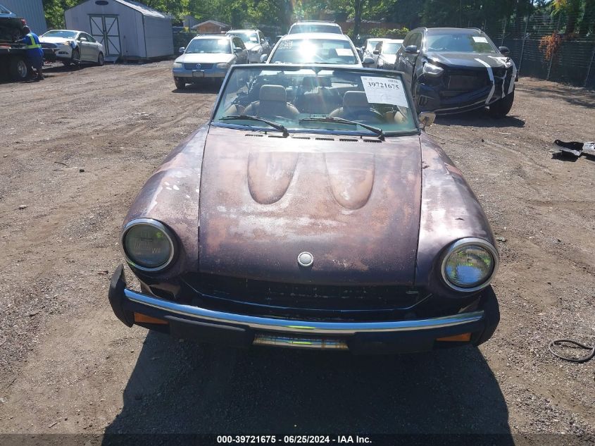 1978 Fiat 124 Spider VIN: 124CS10138284 Lot: 39721675