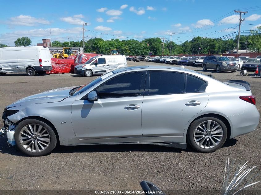 2019 Infiniti Q50 3.0T Luxe VIN: JN1EV7AR3KM592778 Lot: 39721693