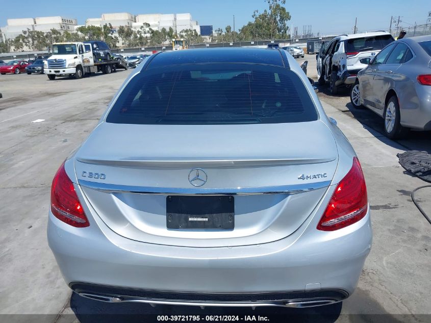 2016 Mercedes-Benz C 300 4Matic/Luxury 4Matic/Sport 4Matic VIN: 55SWF4KB7GU138577 Lot: 39721795