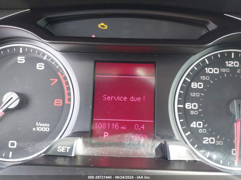 2010 Audi A4 2.0T Premium VIN: WAUAFAFL7AN016630 Lot: 39721940