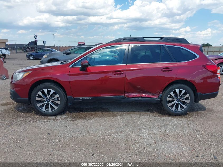 2017 Subaru Outback 2.5I Limited VIN: 4S4BSANCXH3224913 Lot: 39722000