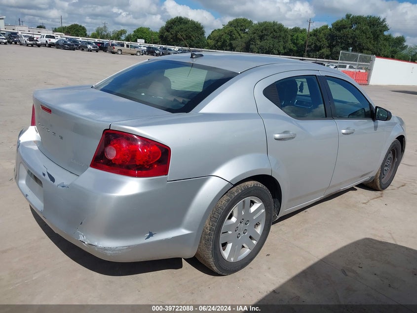 2012 Dodge Avenger Se VIN: 1C3CDZAB5CN231865 Lot: 39722088