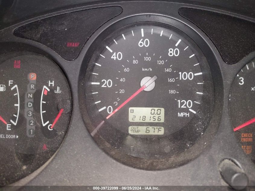 2003 Subaru Forester 2.5Xs VIN: JF1SG65663H758621 Lot: 39722099