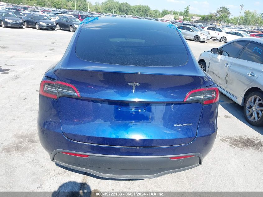 2024 Tesla Model Y Long Range Dual Motor All-Wheel Drive VIN: 7SAYGDEE8RA271980 Lot: 39722133