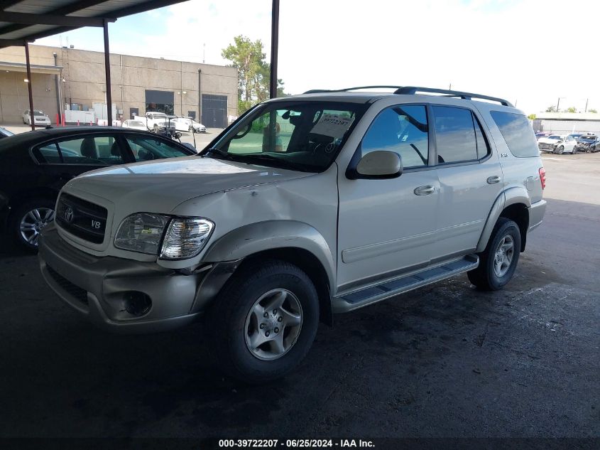 2002 Toyota Sequoia Sr5 VIN: 5TDBT44A42S127313 Lot: 39722207