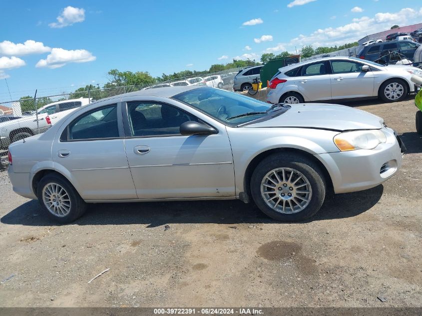 2004 Chrysler Sebring VIN: 1C3EL46X24N316215 Lot: 39722391