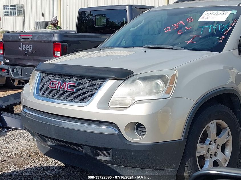 2011 GMC Acadia Sl VIN: 1GKKRNED7BJ222754 Lot: 39722395