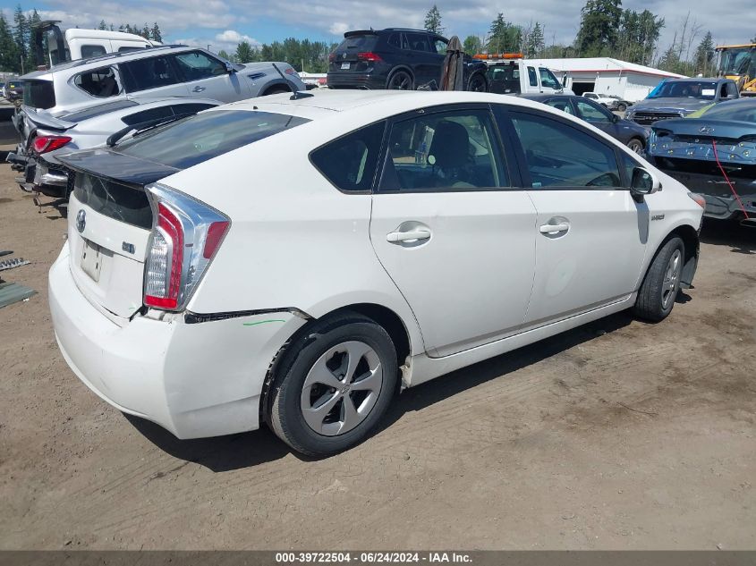 2012 Toyota Prius Three VIN: JTDKN3DU2C5441211 Lot: 39722504