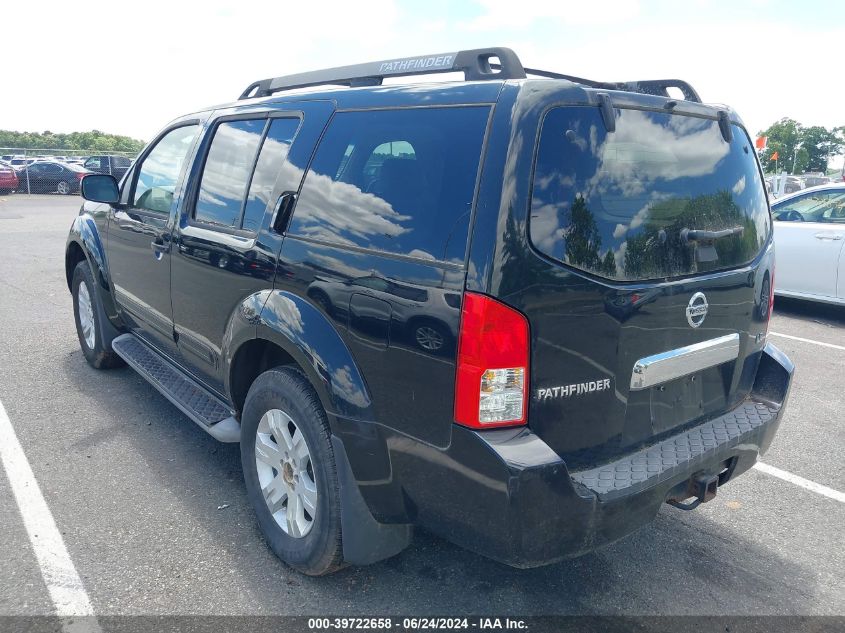 2005 Nissan Pathfinder Le VIN: 5N1AR18W85C744651 Lot: 39722658