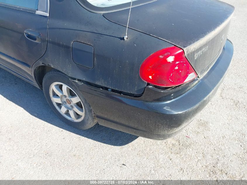 2002 Kia Spectra Ls VIN: KNAFB121625139634 Lot: 39722728