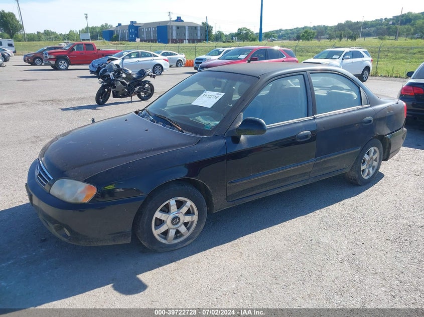 2002 Kia Spectra Ls VIN: KNAFB121625139634 Lot: 39722728