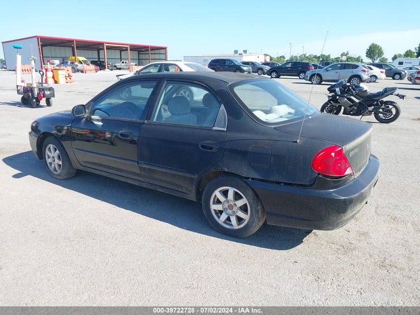 2002 Kia Spectra Ls VIN: KNAFB121625139634 Lot: 39722728